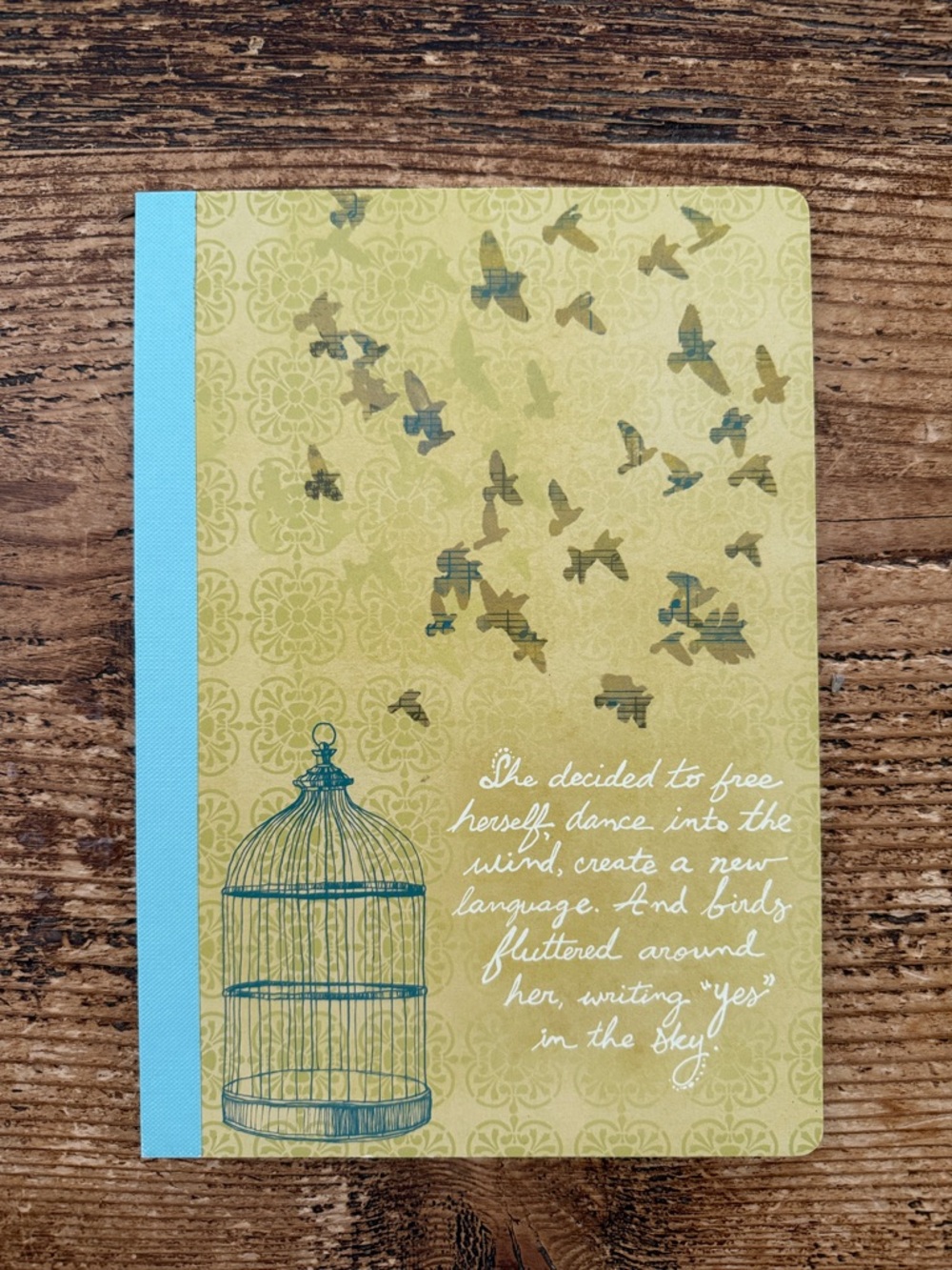 Compendium | Birdcage Printed Journal in Blue and Green